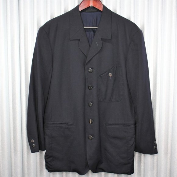 Issey Miyake Other - Issey Miyake Men 5-Buttons Tailored Black Jacket (ME61-FD237) Men's Medium AY210